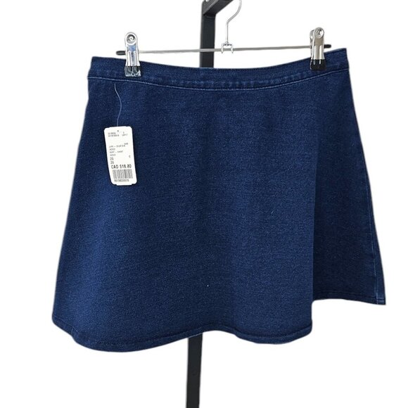 Forever 21 Womens Chambray Blue Mini Skirt, Skater, Size 29, NWT - Picture 2 of 9